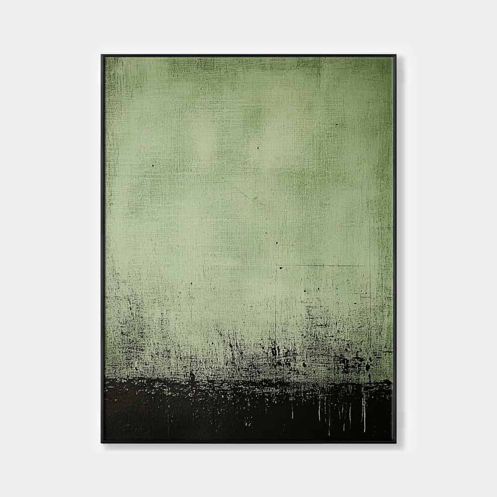 GREEN ABSTRACT ART "VERDANT DEPTHS"