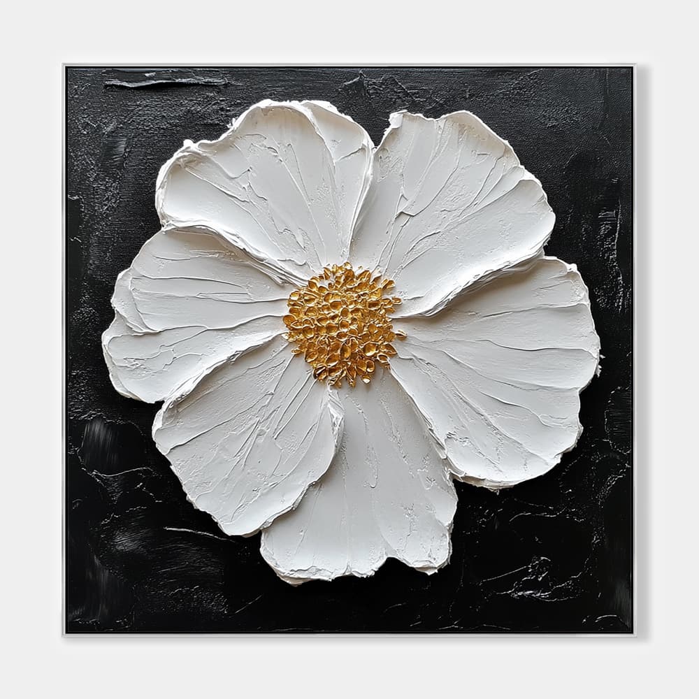 RICH TEXTURED ART "MIDNIGHT BLOOM"