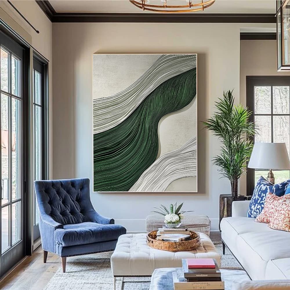 ABSTRACT ART "EMERALD STREAM"