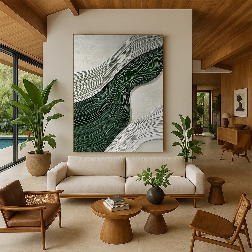 ABSTRACT ART "EMERALD STREAM"