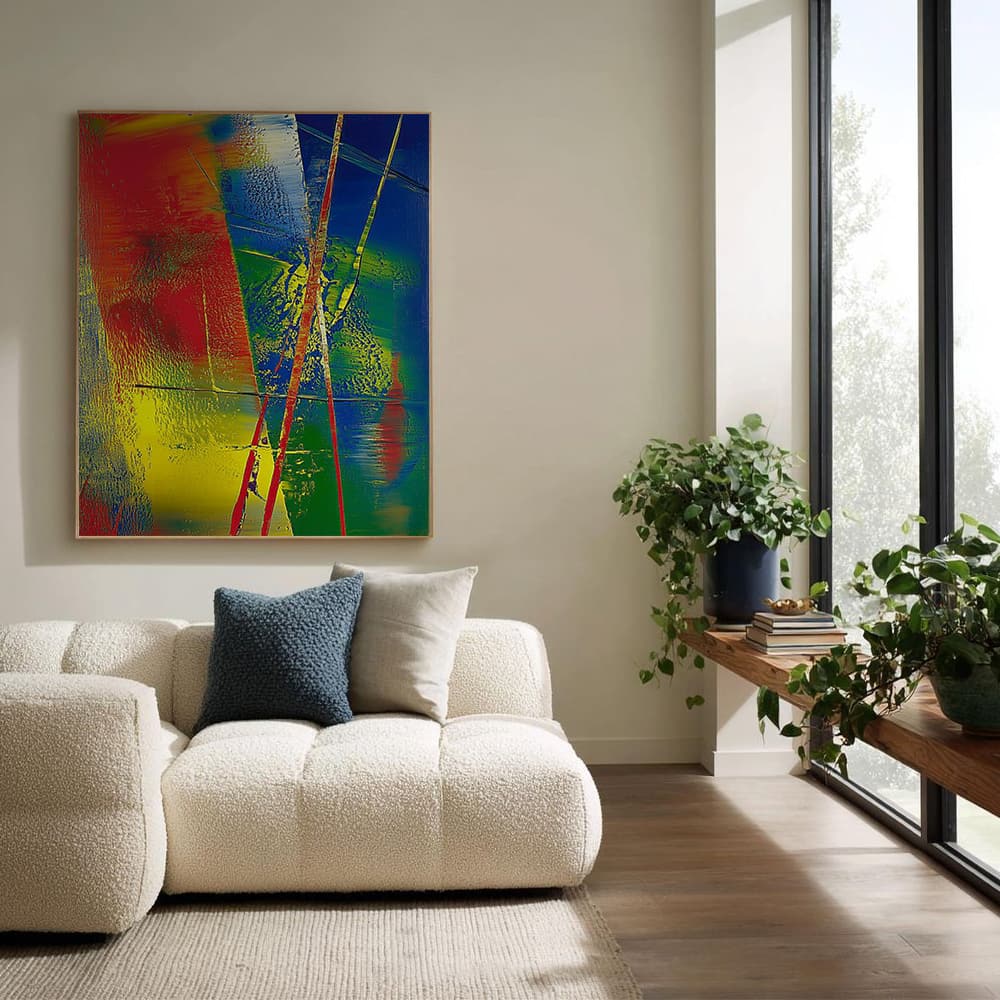 ABSTRACT COLOR FIELD PAINTING: "COLOR HARMONY"