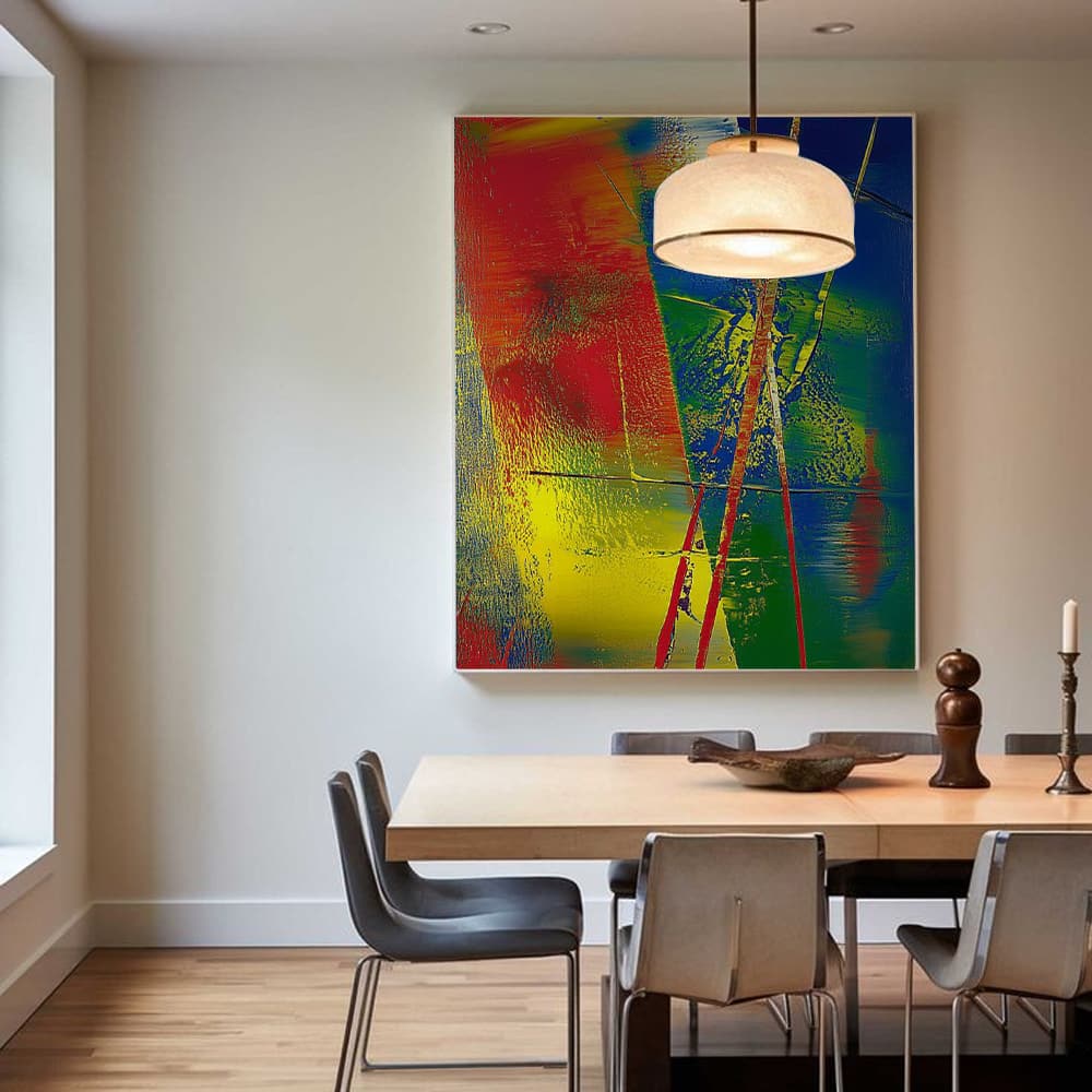 ABSTRACT COLOR FIELD PAINTING: "COLOR HARMONY"