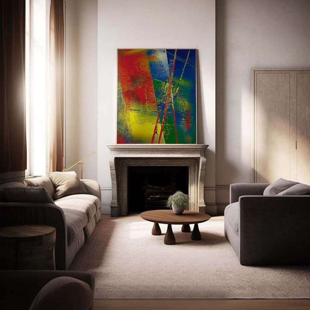 ABSTRACT COLOR FIELD PAINTING: "COLOR HARMONY"