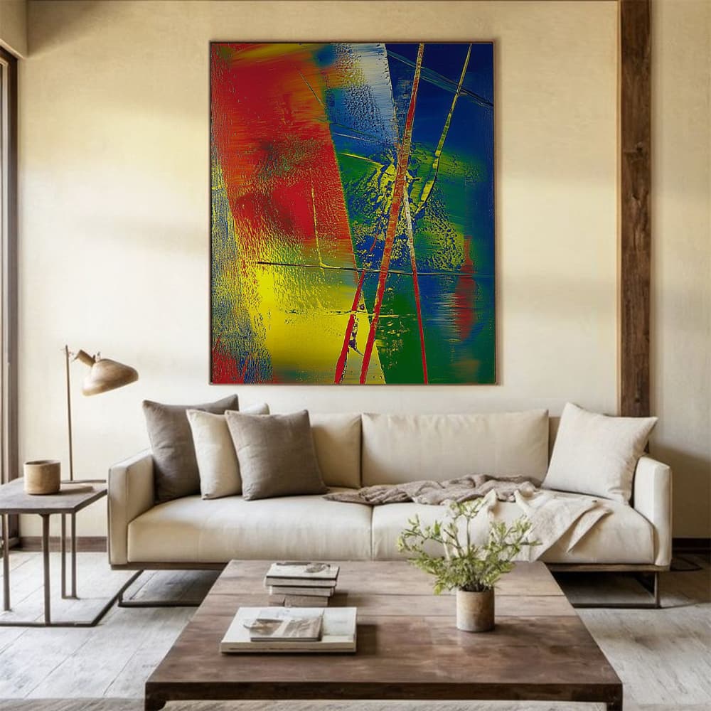 ABSTRACT COLOR FIELD PAINTING: "COLOR HARMONY"