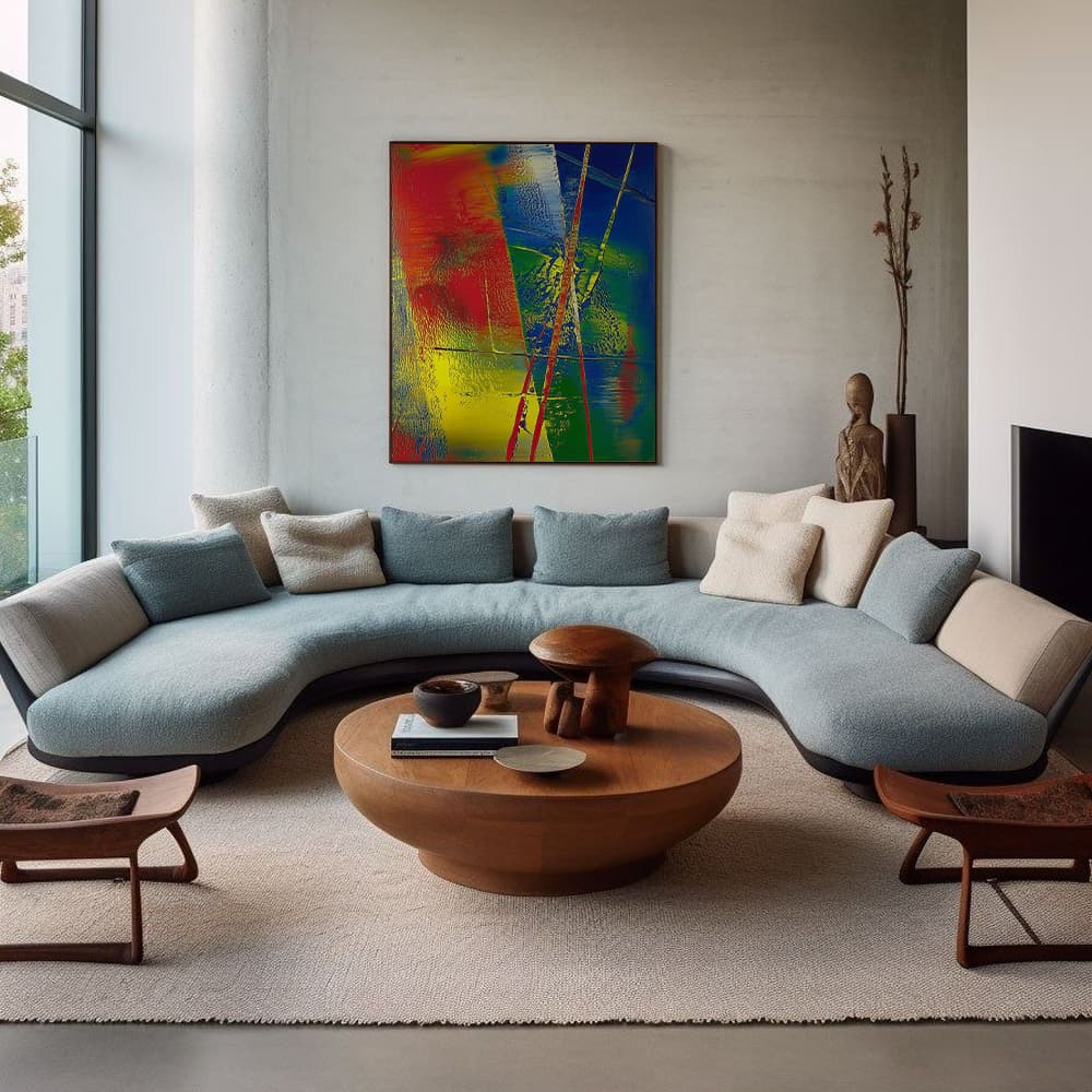 ABSTRACT COLOR FIELD PAINTING: "COLOR HARMONY"