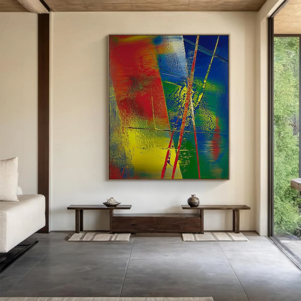ABSTRACT COLOR FIELD PAINTING: "COLOR HARMONY"