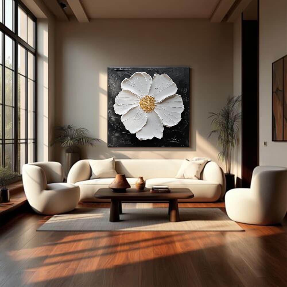 RICH TEXTURED ART "MIDNIGHT BLOOM"