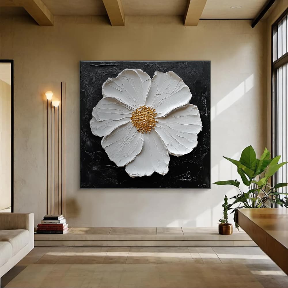 RICH TEXTURED ART "MIDNIGHT BLOOM"