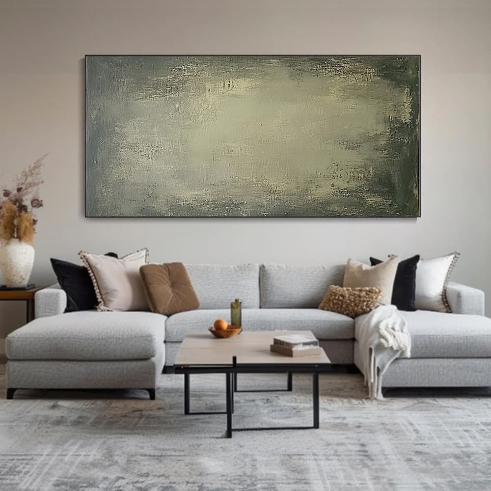 GREEN ABSTRACT ART "SERENE ABYSS"