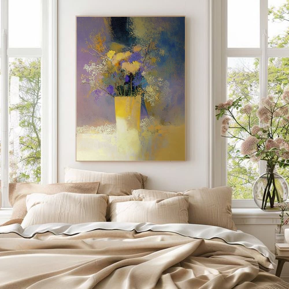 IMPRESSIONIST FLORAL PAINTING: "MELLOW BOUQUET"
