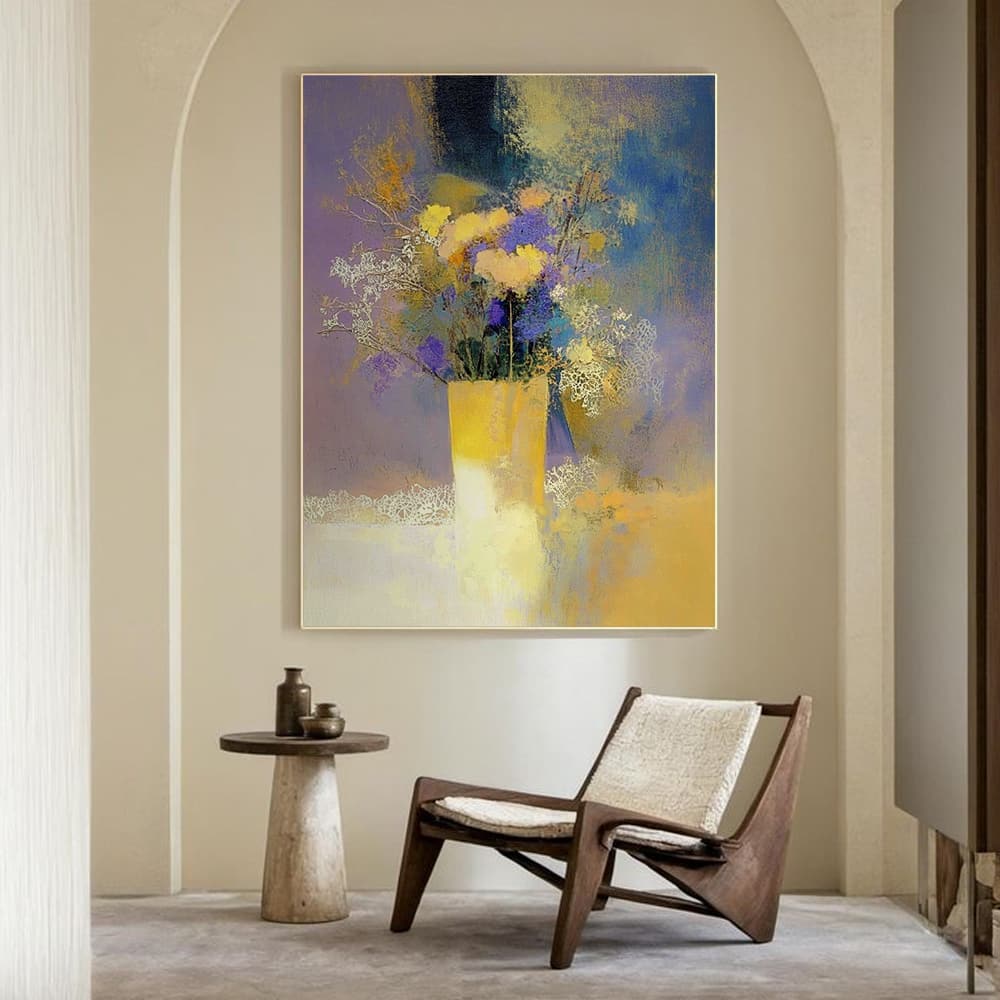 IMPRESSIONIST FLORAL PAINTING: "MELLOW BOUQUET"