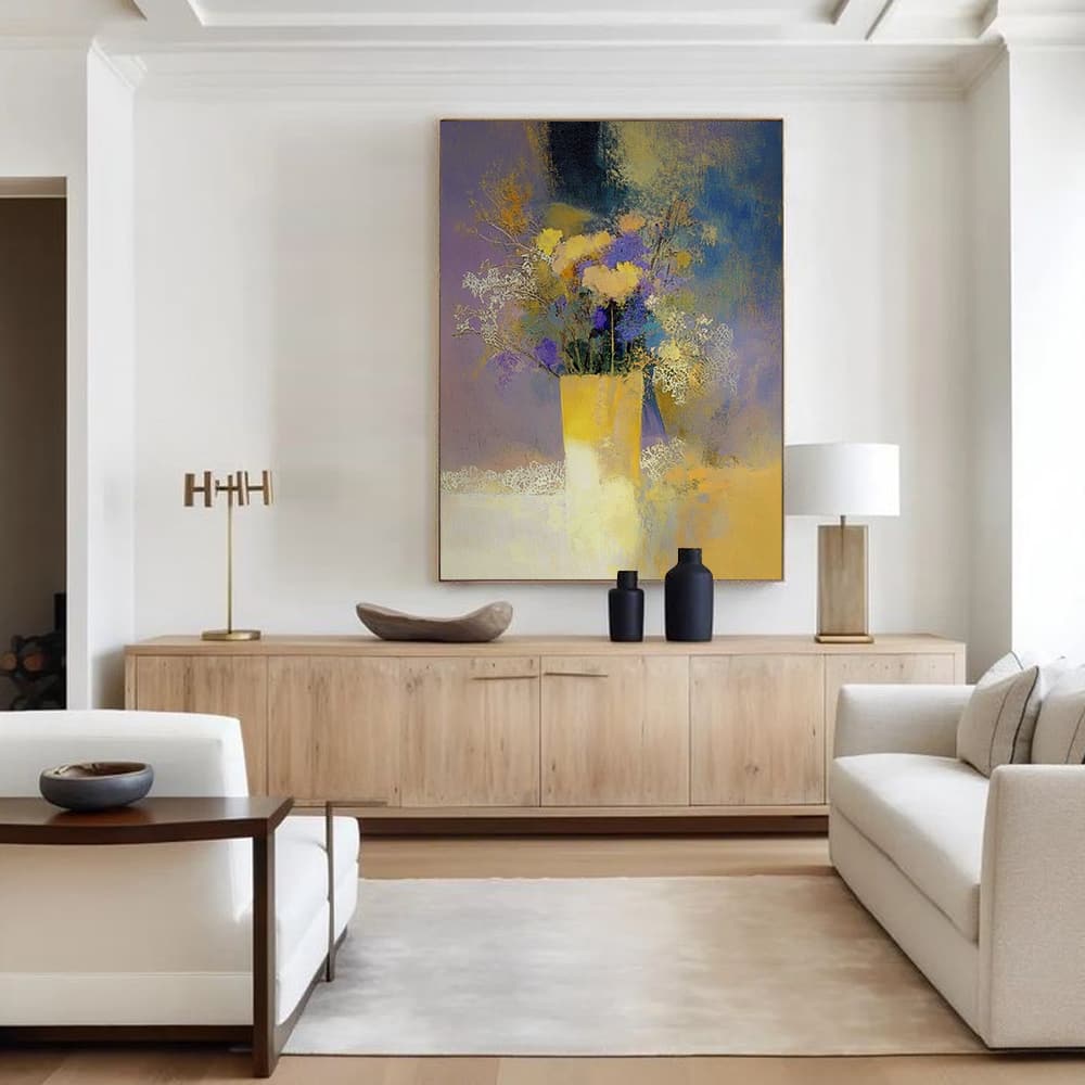 IMPRESSIONIST FLORAL PAINTING: "MELLOW BOUQUET"