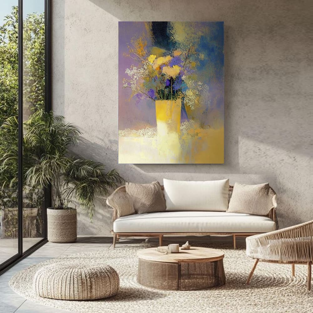 IMPRESSIONIST FLORAL PAINTING: "MELLOW BOUQUET"