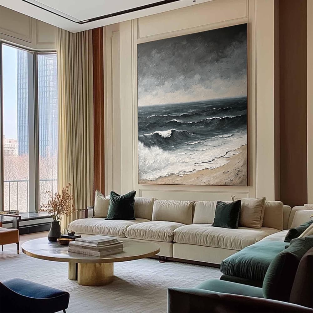 ATMOSPHERIC PAINTING: "STORMY SHORES"