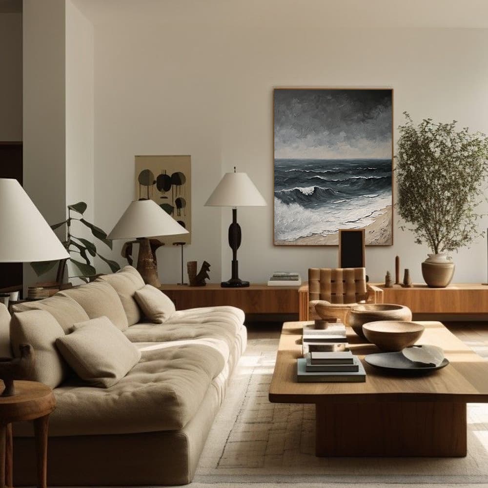 ATMOSPHERIC PAINTING: "STORMY SHORES"