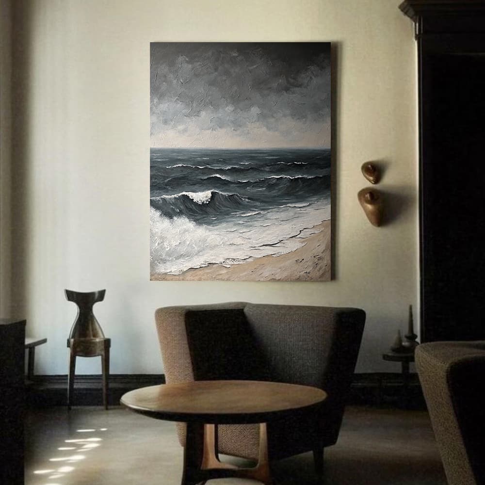 ATMOSPHERIC PAINTING: "STORMY SHORES"