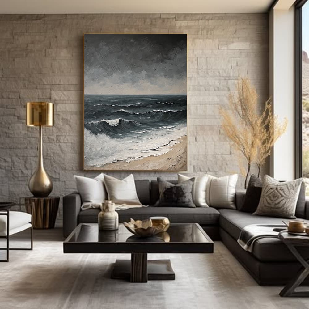 ATMOSPHERIC PAINTING: "STORMY SHORES"