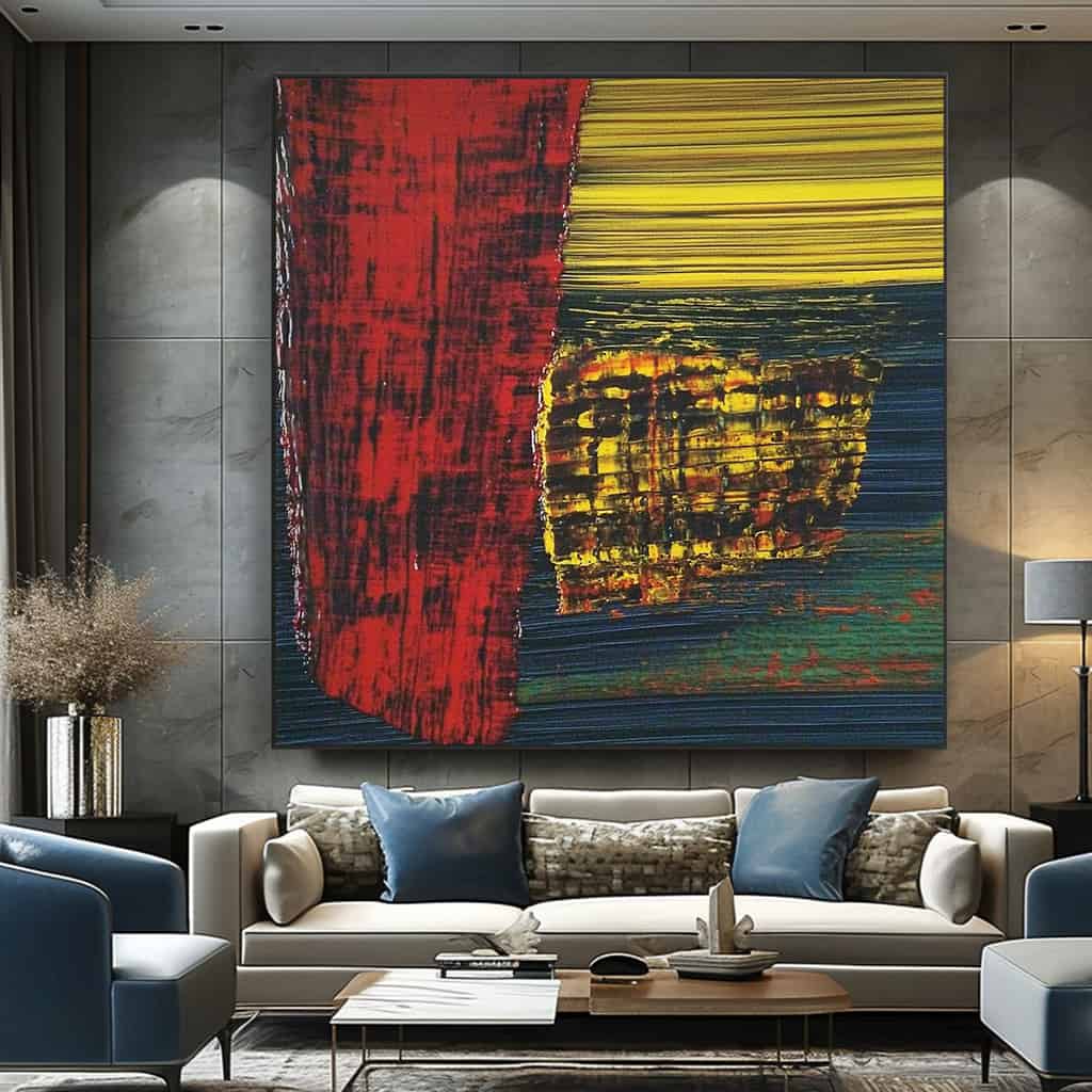 ABSTRACT ART "THE BURNING CITADEL"