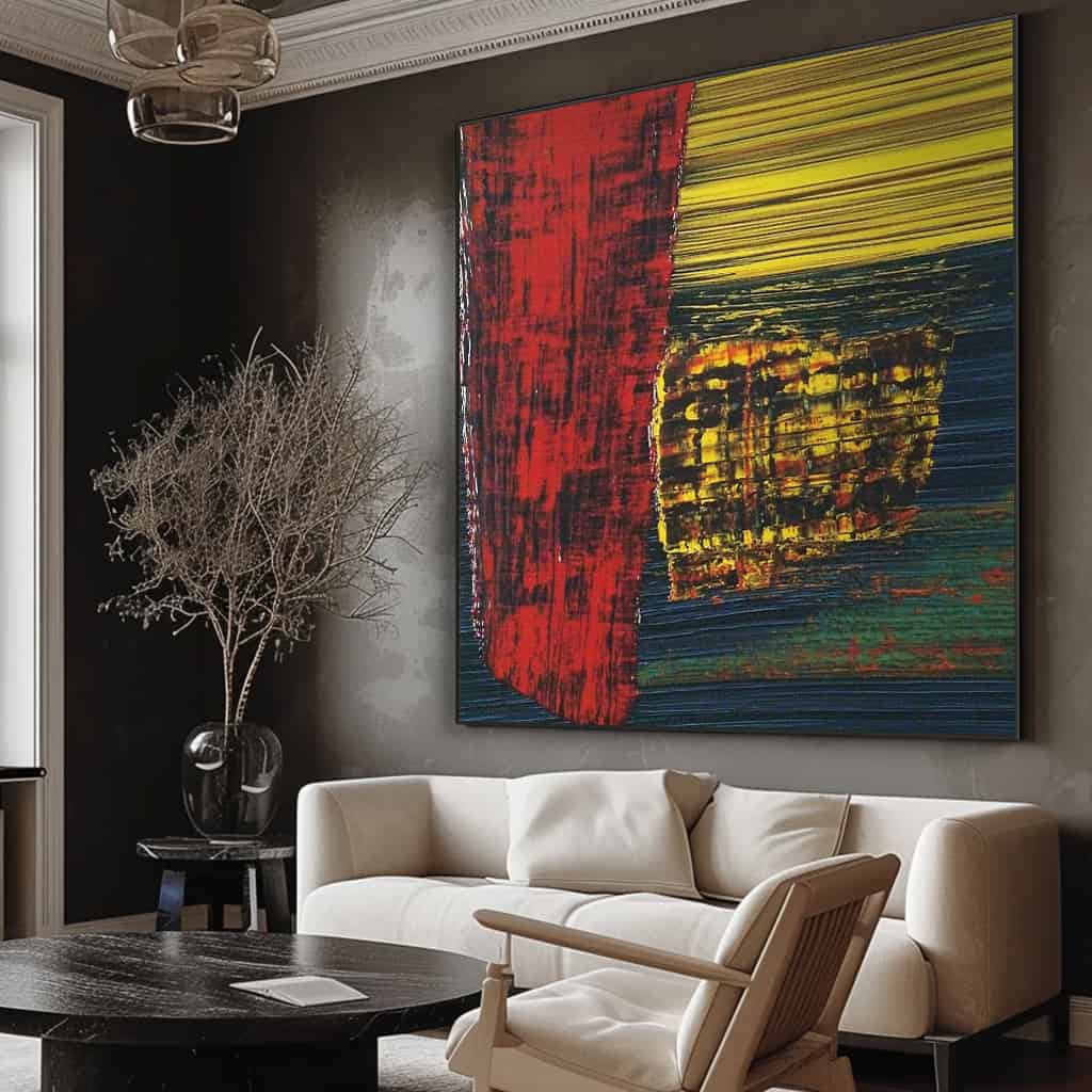 ABSTRACT ART "THE BURNING CITADEL"