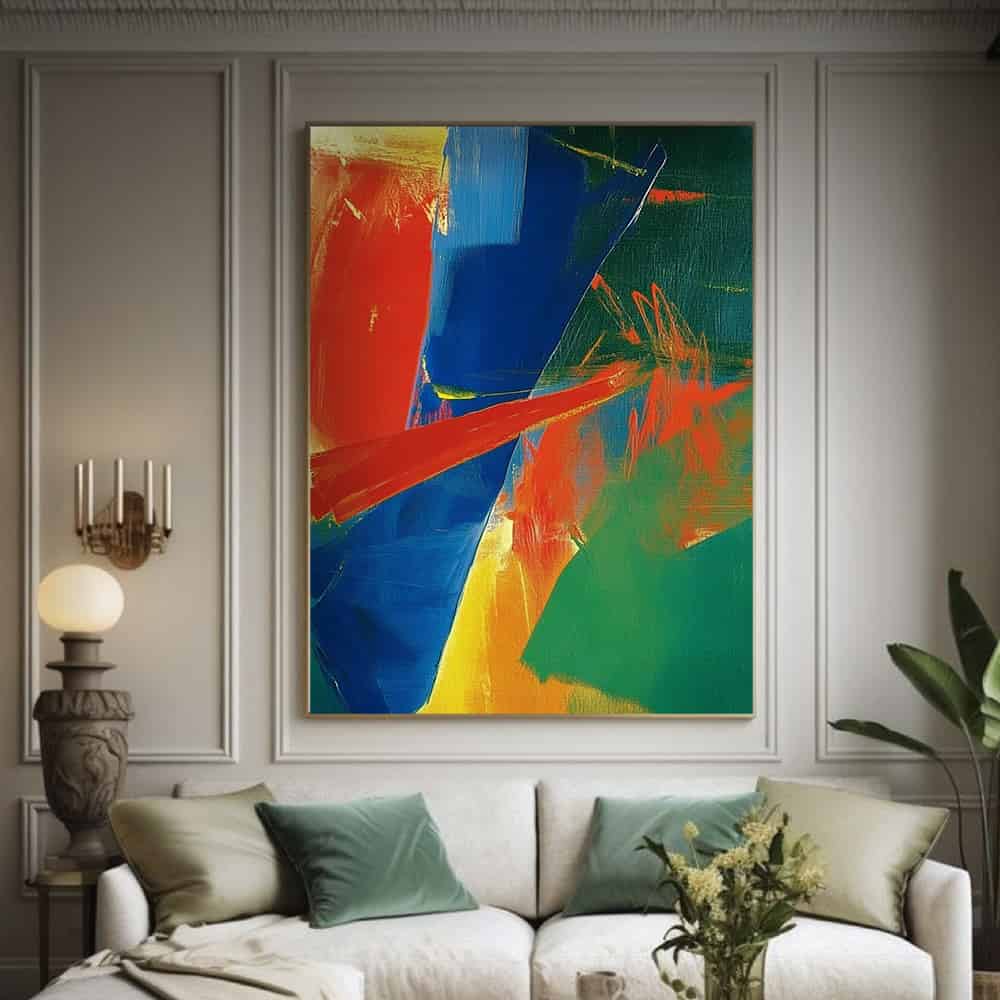 COLOR ABSTRACT ART "PRIMAL CLASH"