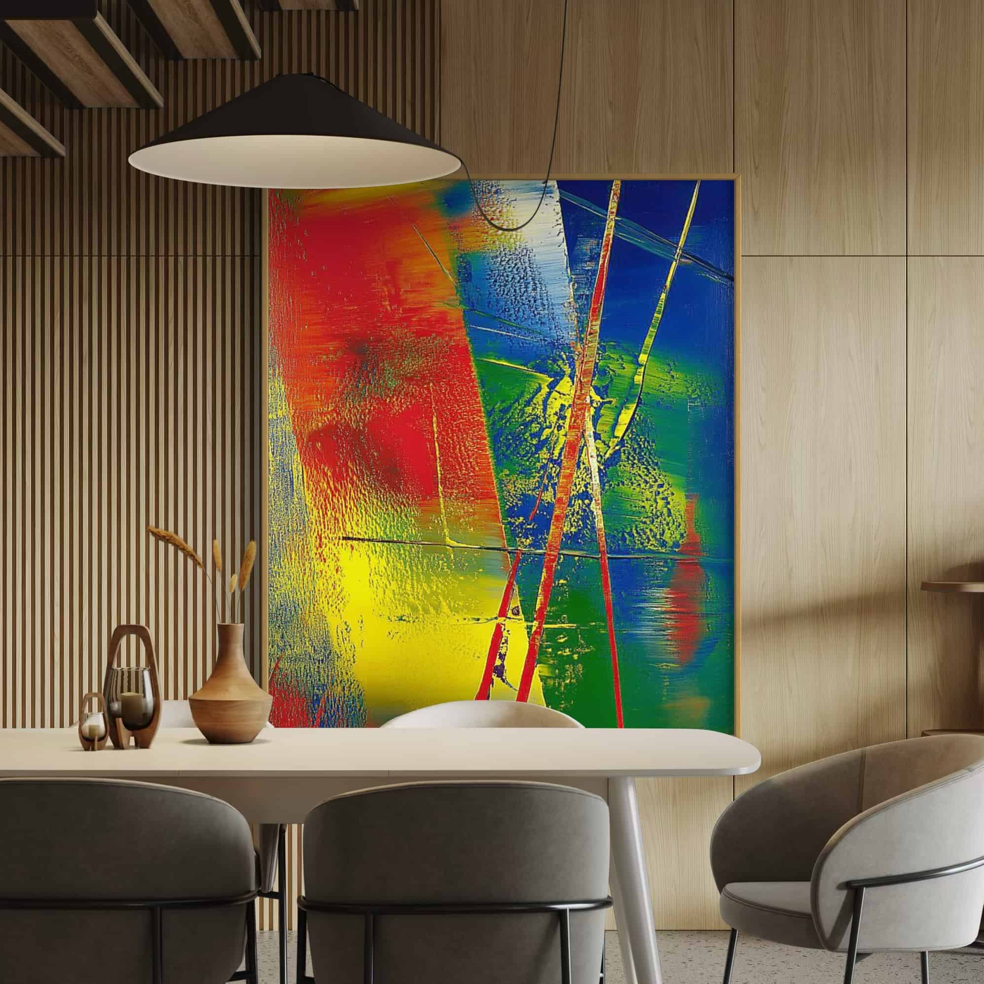 ABSTRACT COLOR FIELD PAINTING: "COLOR HARMONY"