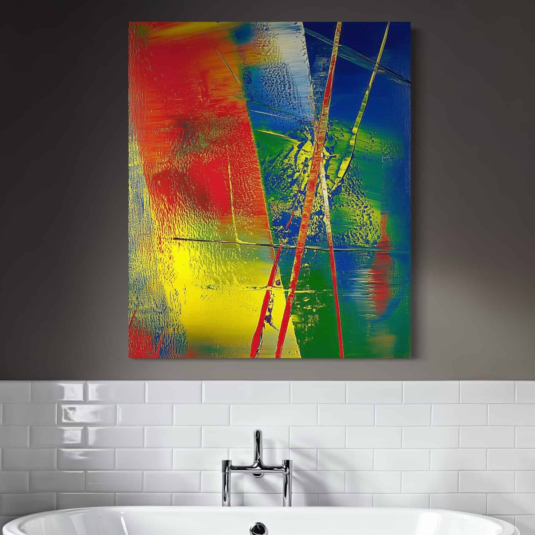 ABSTRACT COLOR FIELD PAINTING: "COLOR HARMONY"