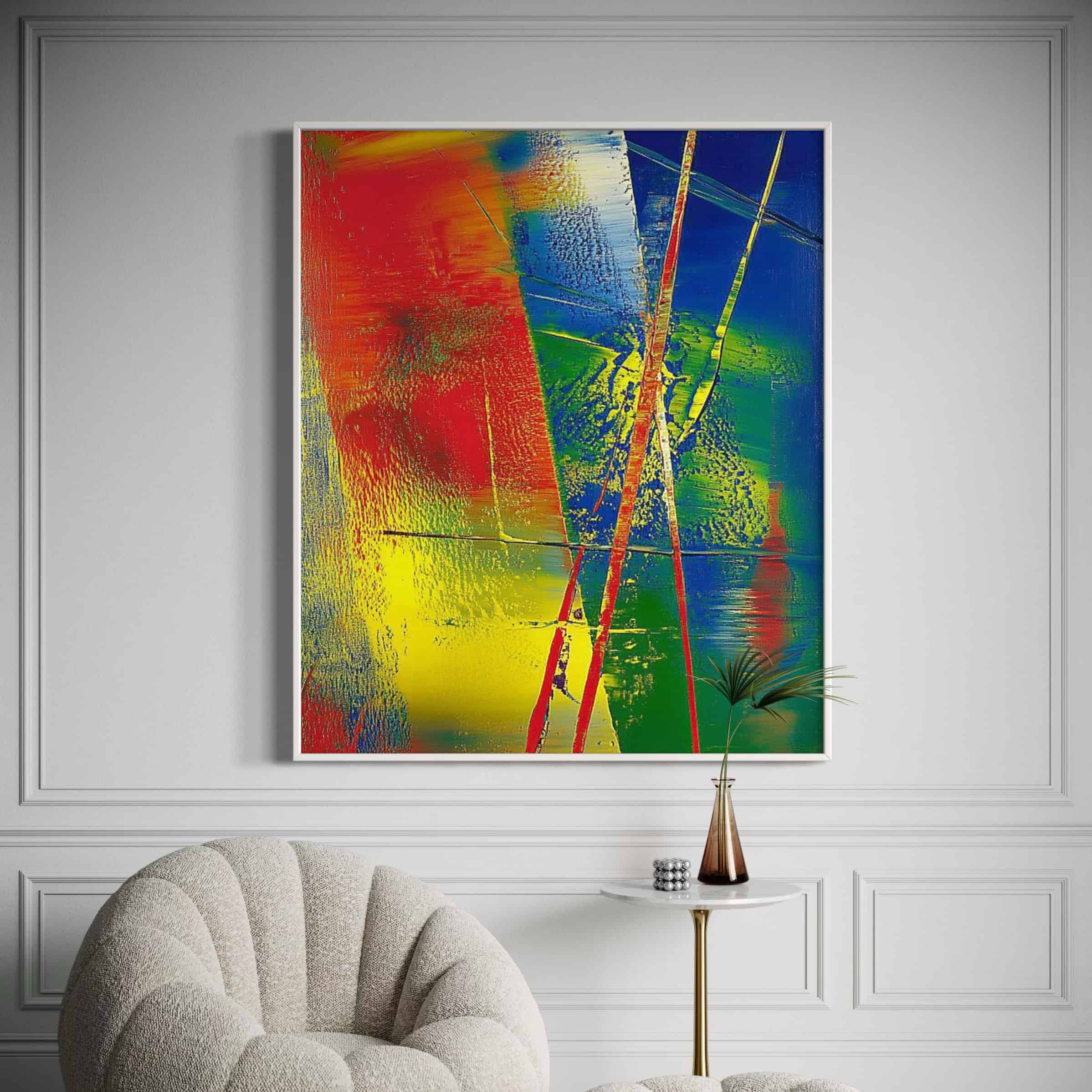 ABSTRACT COLOR FIELD PAINTING: "COLOR HARMONY"