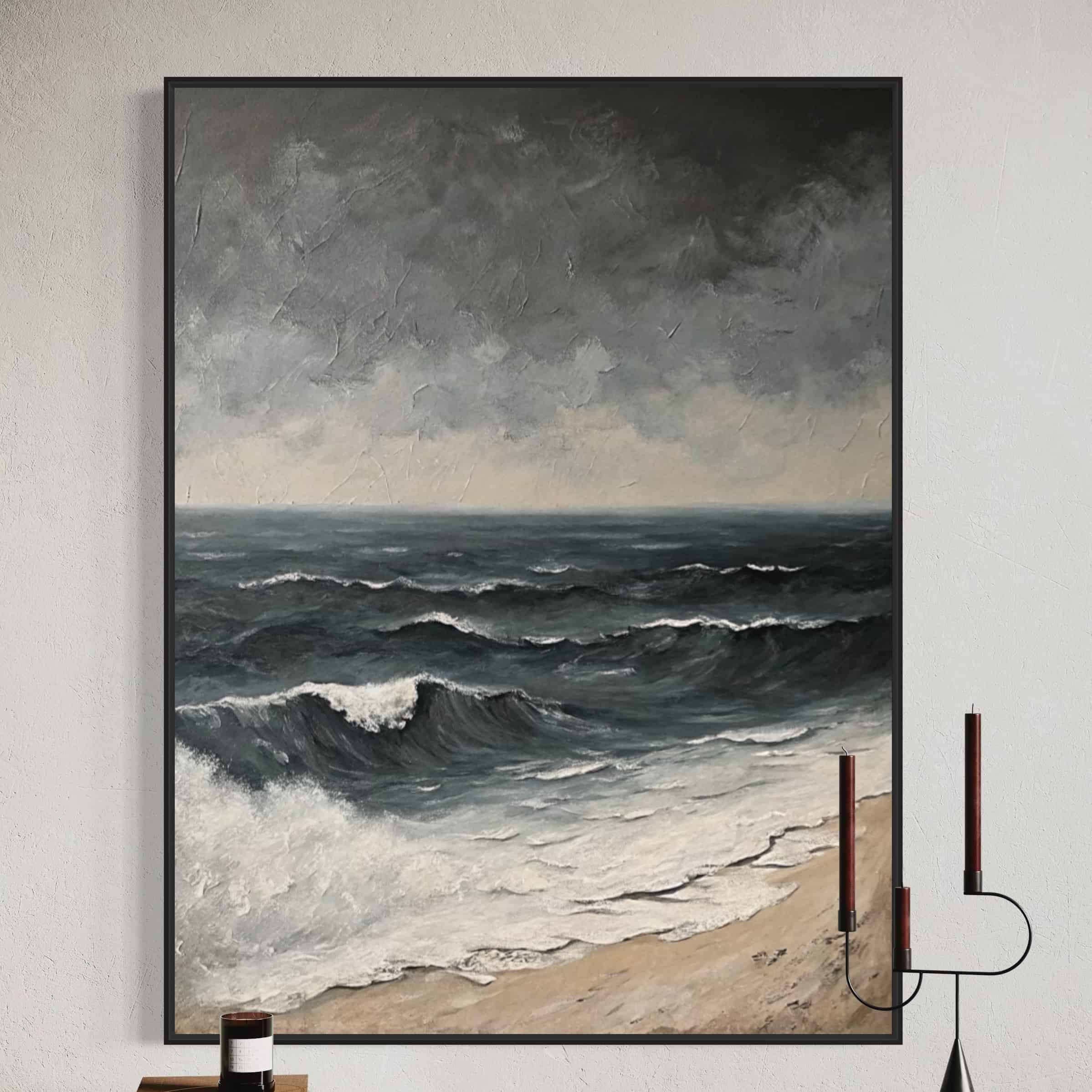 ATMOSPHERIC PAINTING: "STORMY SHORES"