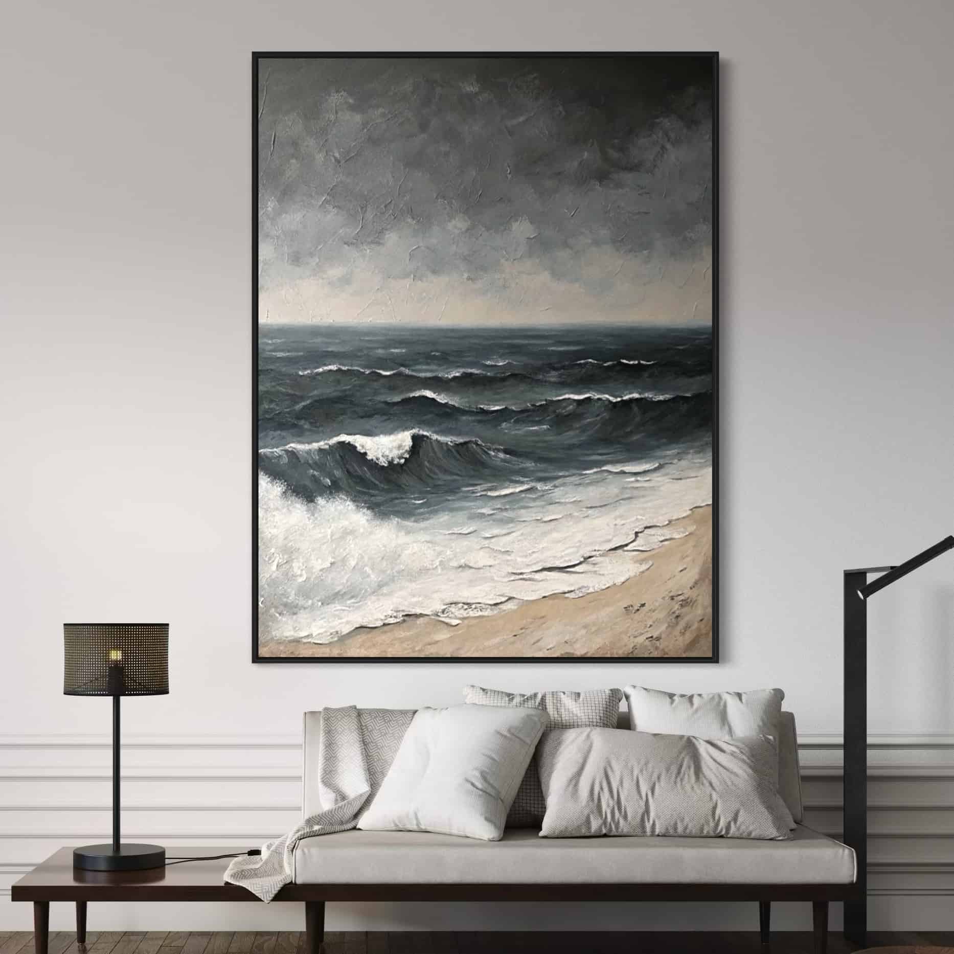ATMOSPHERIC PAINTING: "STORMY SHORES"