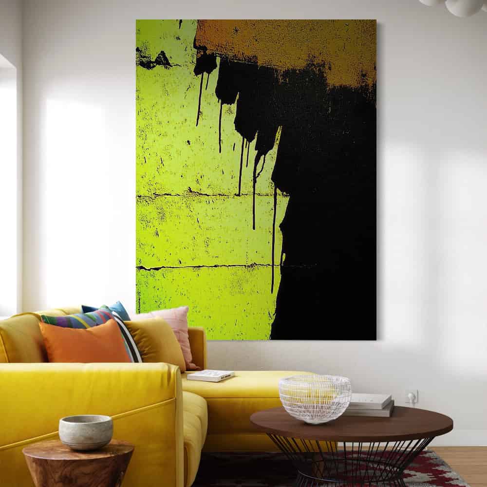 BLACK TEXTURED ART "ACID ETCHING"