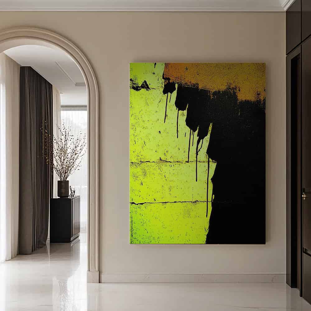 BLACK TEXTURED ART "ACID ETCHING"