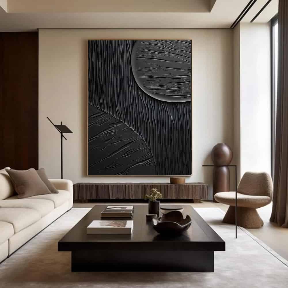 BLACK TEXTURED ART "SONIC SPHERES"