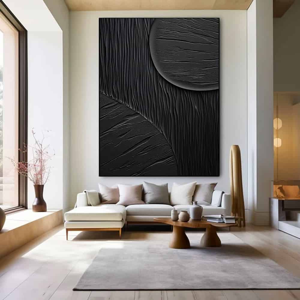 BLACK TEXTURED ART "SONIC SPHERES"