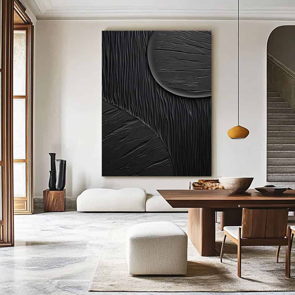 BLACK TEXTURED ART "SONIC SPHERES"