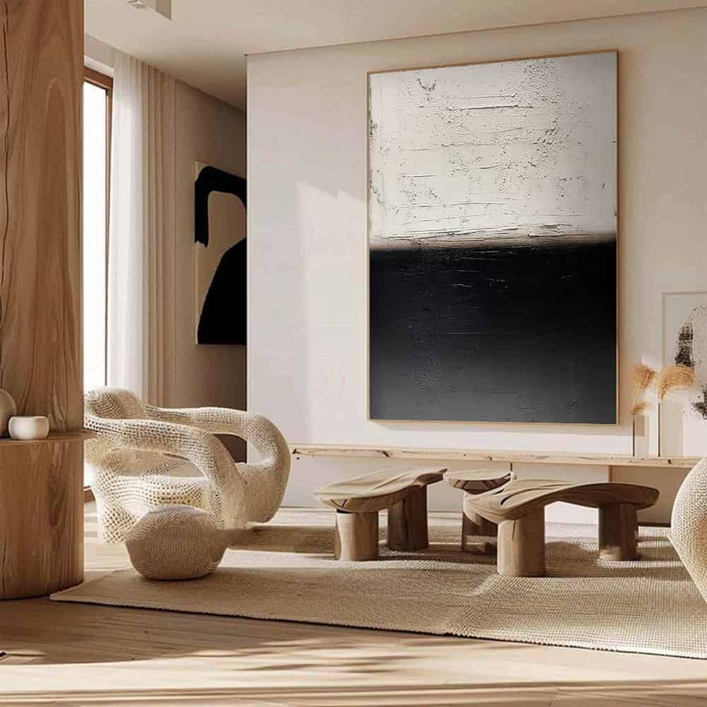 BLACK TEXTURED ART "THE ABYSS"