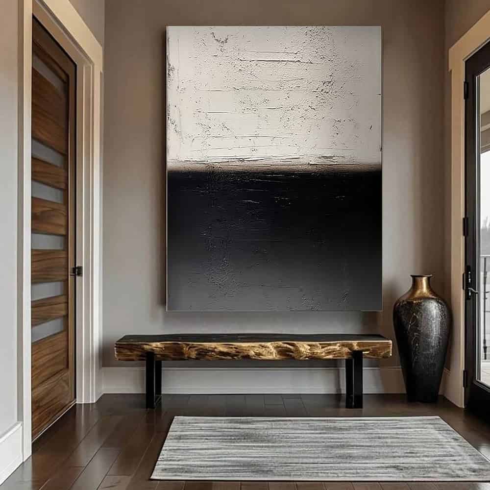 BLACK TEXTURED ART "THE ABYSS"