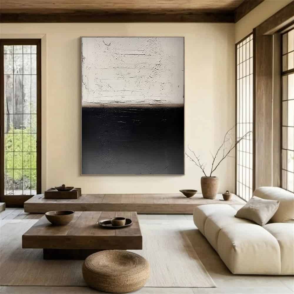 BLACK TEXTURED ART "THE ABYSS"