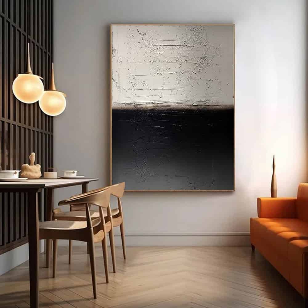 BLACK TEXTURED ART "THE ABYSS"