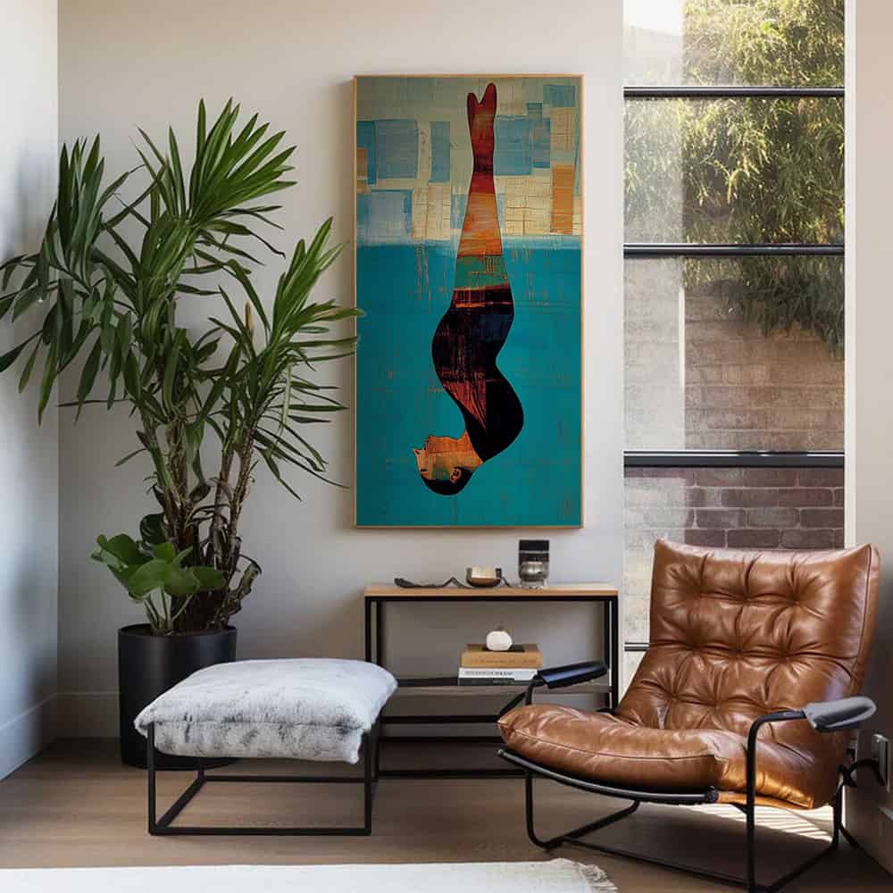 COLOR ABSTRACT ART "A DIVE BETWEEN WORLDS"