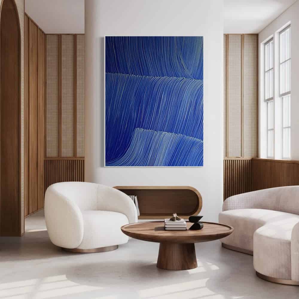 COLOR ABSTRACT ART "AZURE CASCADE"