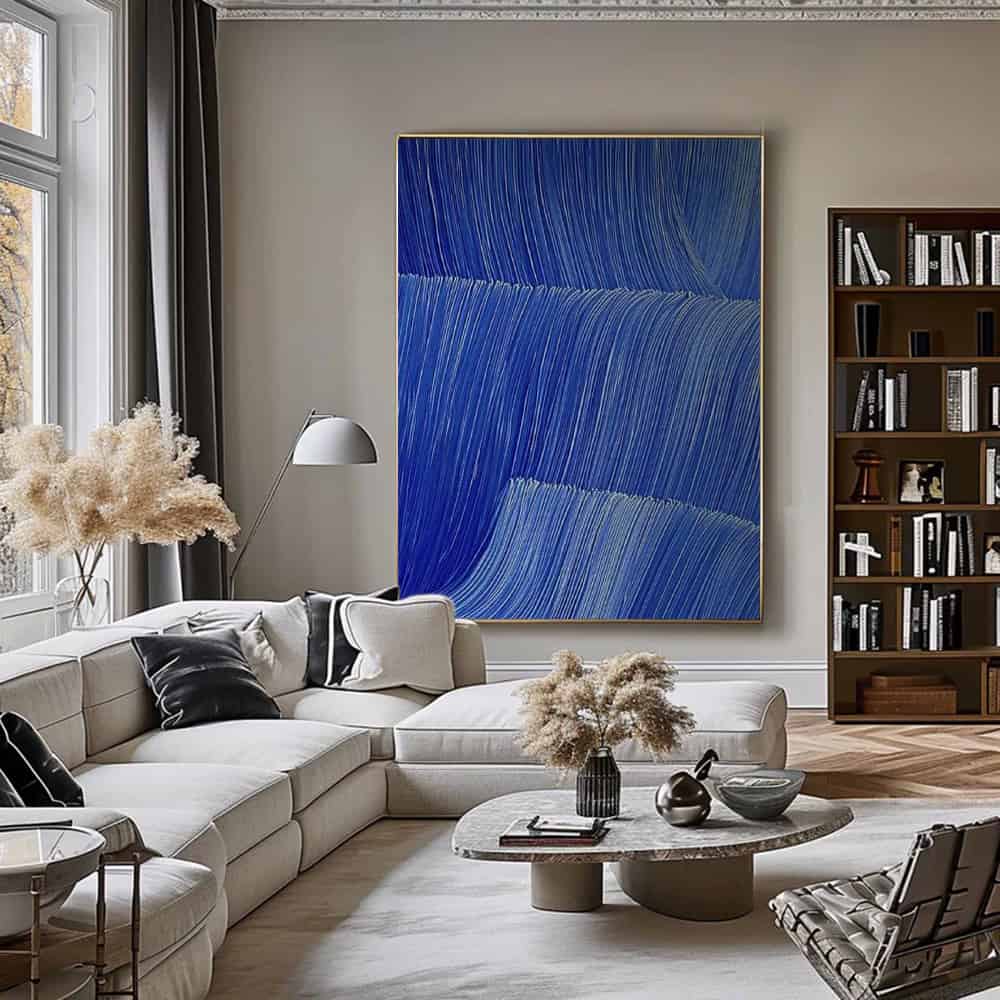 COLOR ABSTRACT ART "AZURE CASCADE"