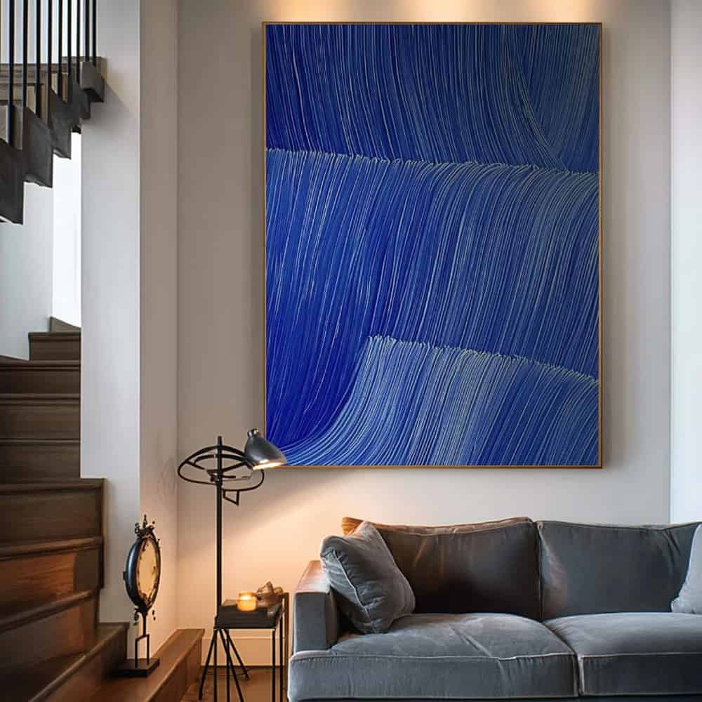 COLOR ABSTRACT ART "AZURE CASCADE"
