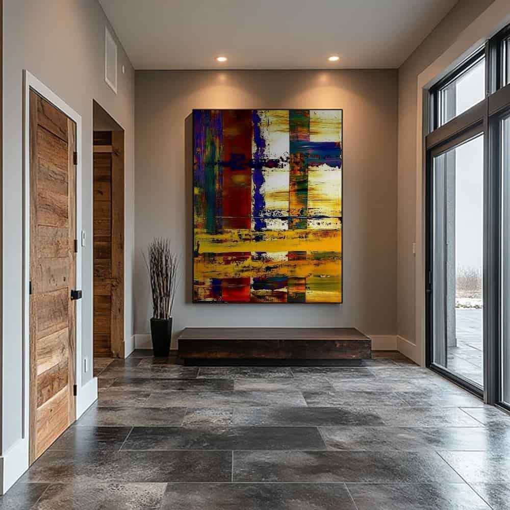 COLOR ABSTRACT ART "BROKEN LATTICE"