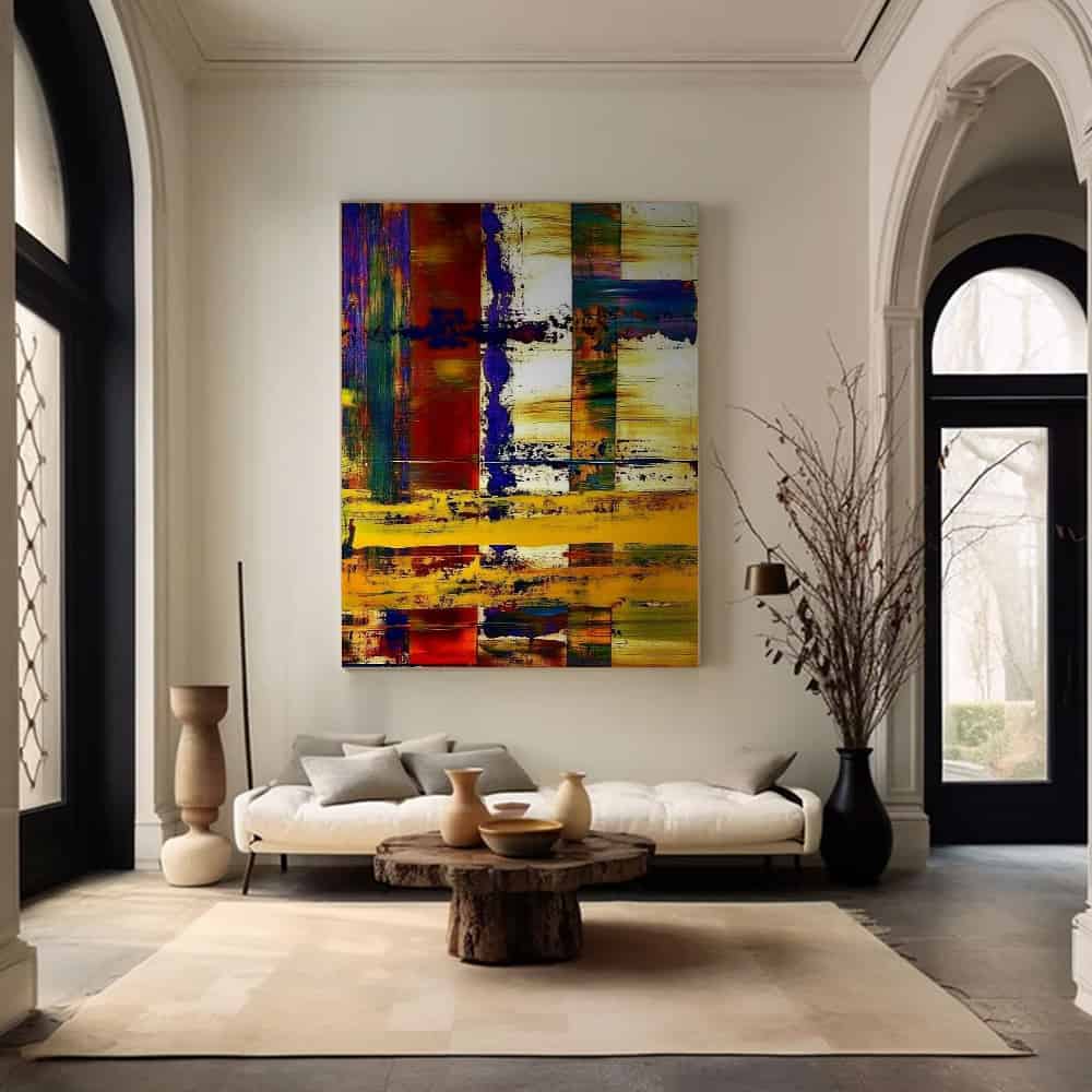 COLOR ABSTRACT ART "BROKEN LATTICE"