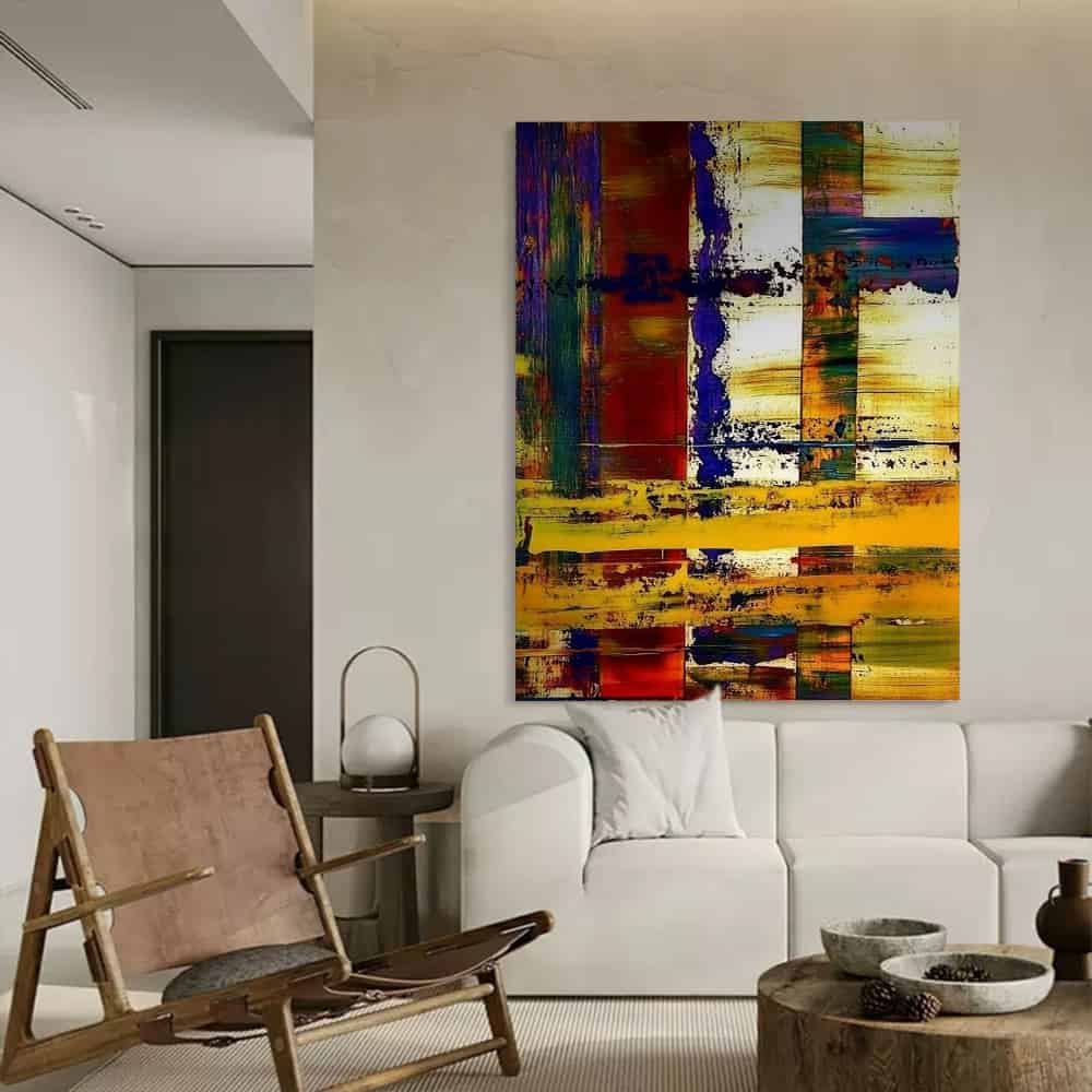 COLOR ABSTRACT ART "BROKEN LATTICE"