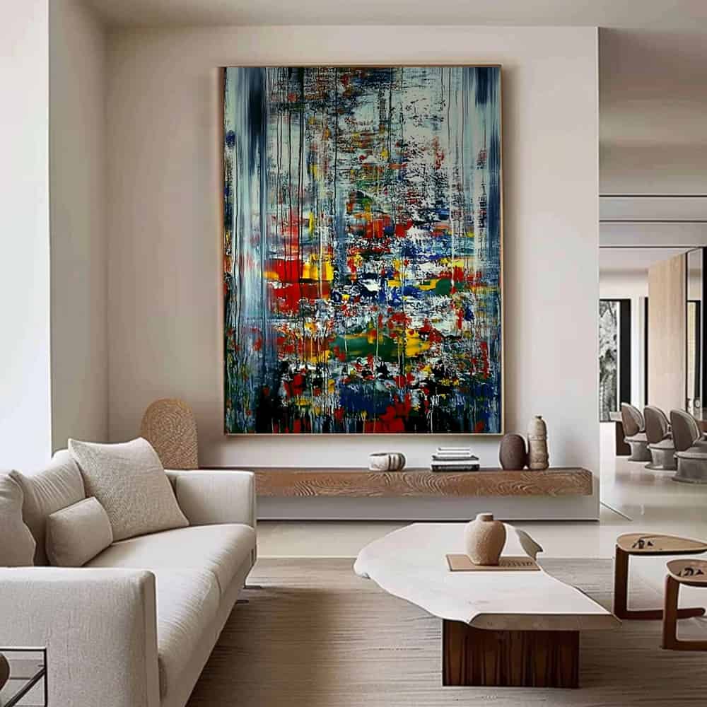 COLOR ABSTRACT ART "CHROMATIC CASCADE"