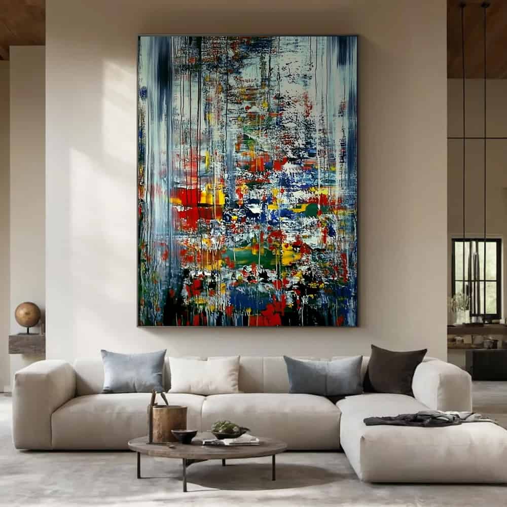 COLOR ABSTRACT ART "CHROMATIC CASCADE"
