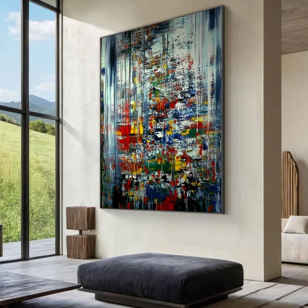 COLOR ABSTRACT ART "CHROMATIC CASCADE"