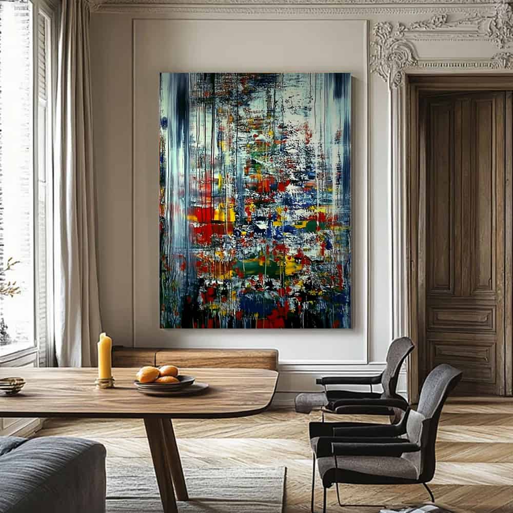 COLOR ABSTRACT ART "CHROMATIC CASCADE"