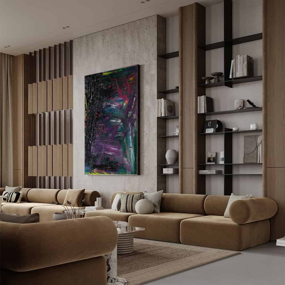 COLOR ABSTRACT ART "COSMIC SCAR"